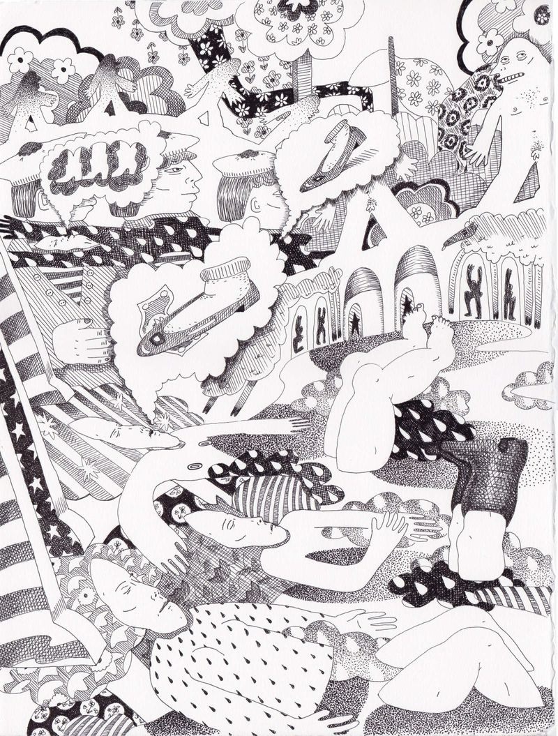 ink on paper, 11"x15"